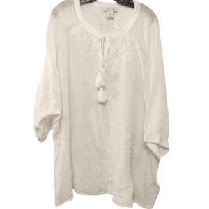 Rachel Zoe embroidered tunic. 1X